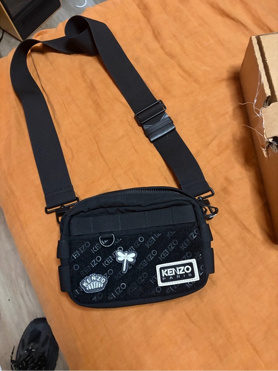 Kenzo Other - Kenzo Black Logo Patch Crossbody Belt Bag